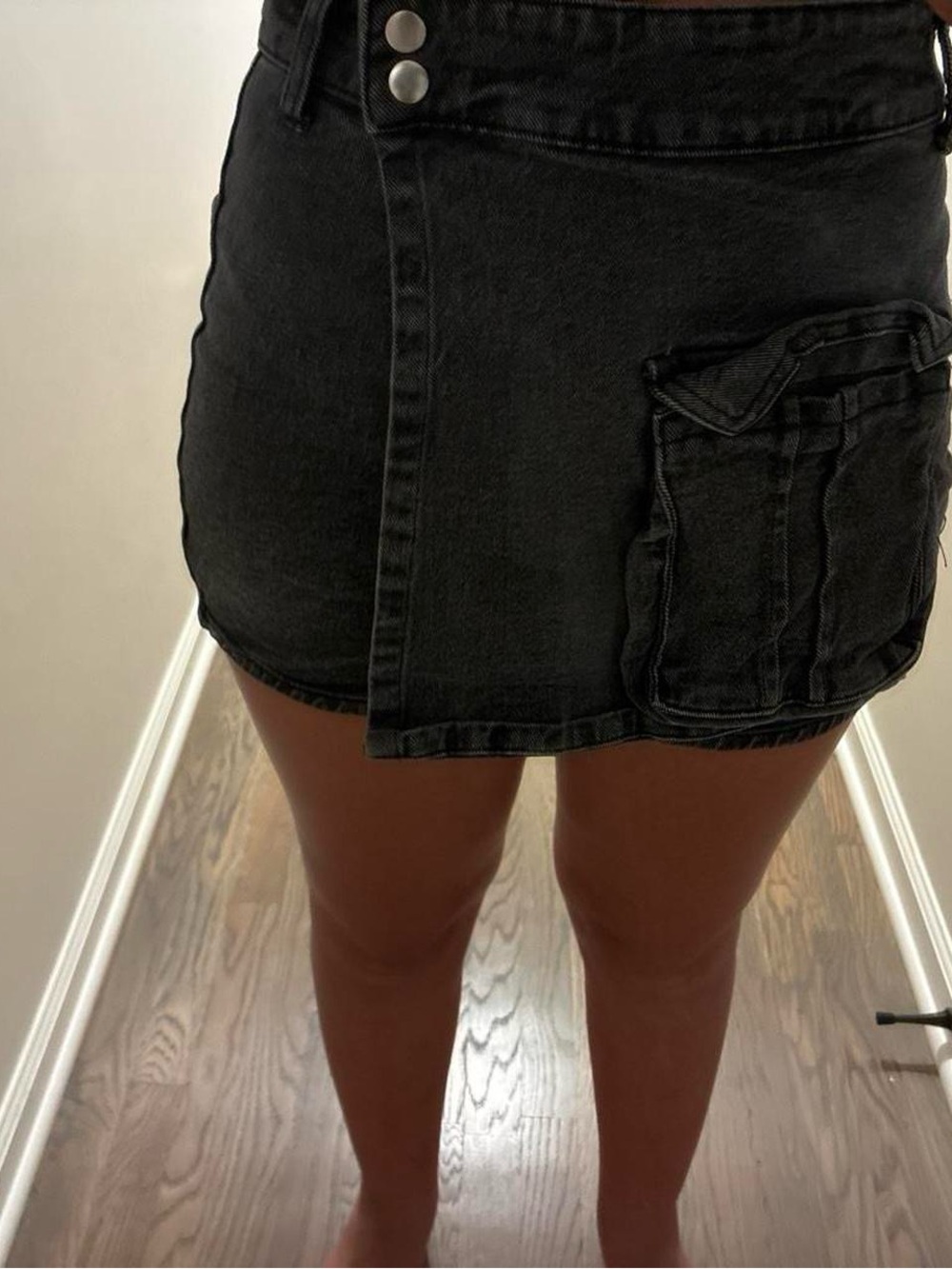 GB Black Denim Skort